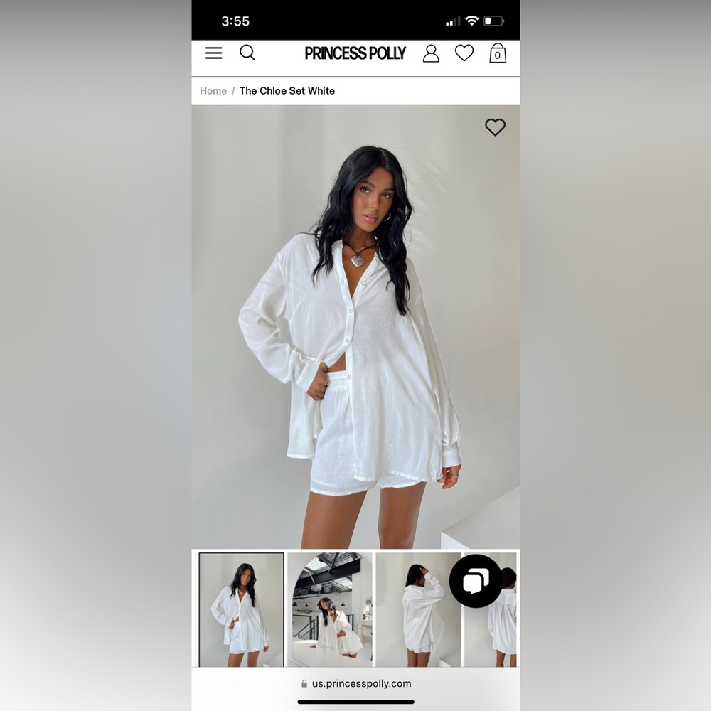 Princess Polly Chloe set in White! Size US6🤍